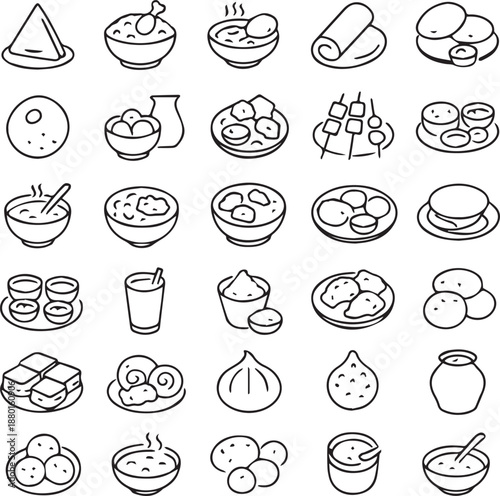 food icons set