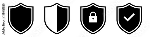 Basic Security Shield Protection Icons