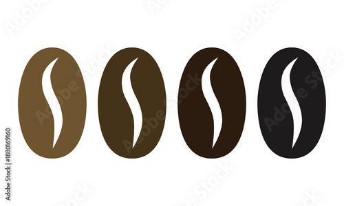 Brown Coffee Beans Roast Levels Icon