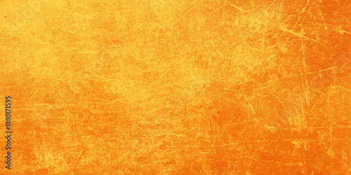 Abstract orange grunge background with aged paper texture and vintage antique parchment design on an old stained surface
