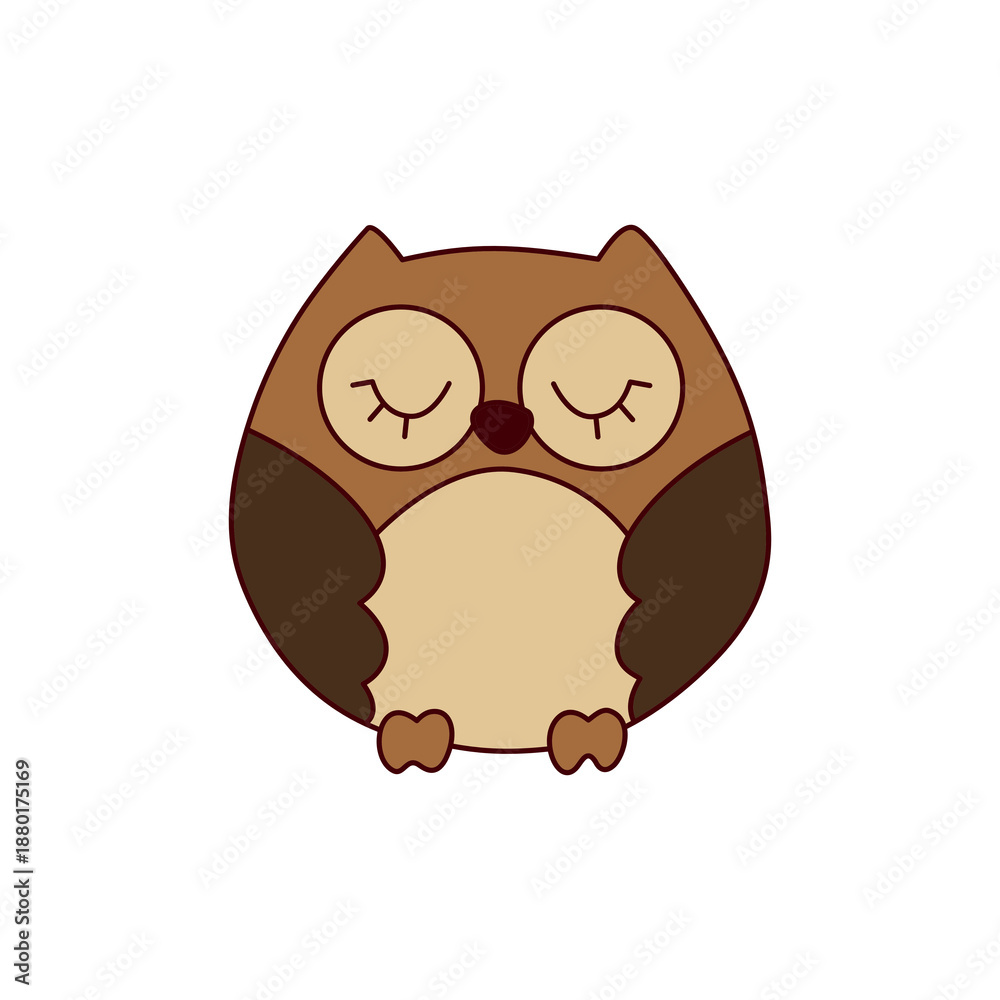 Obraz premium owl on a white background
