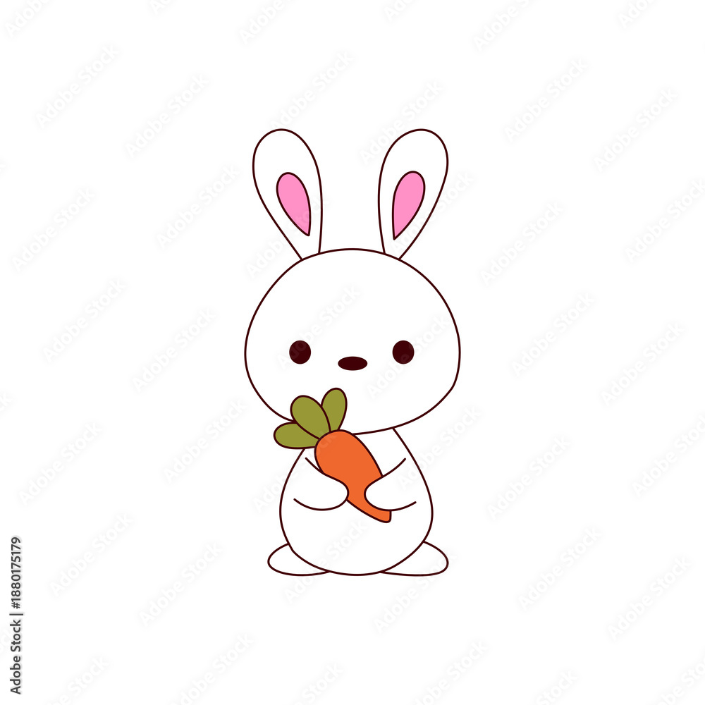 Obraz premium rabbit with carrot