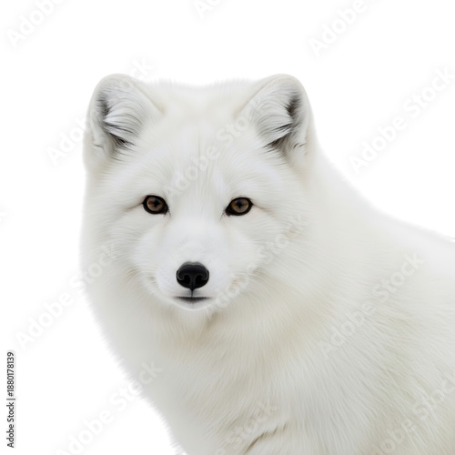 A majestic arctic fox in its natural habitat, captured in a close-up portrait
