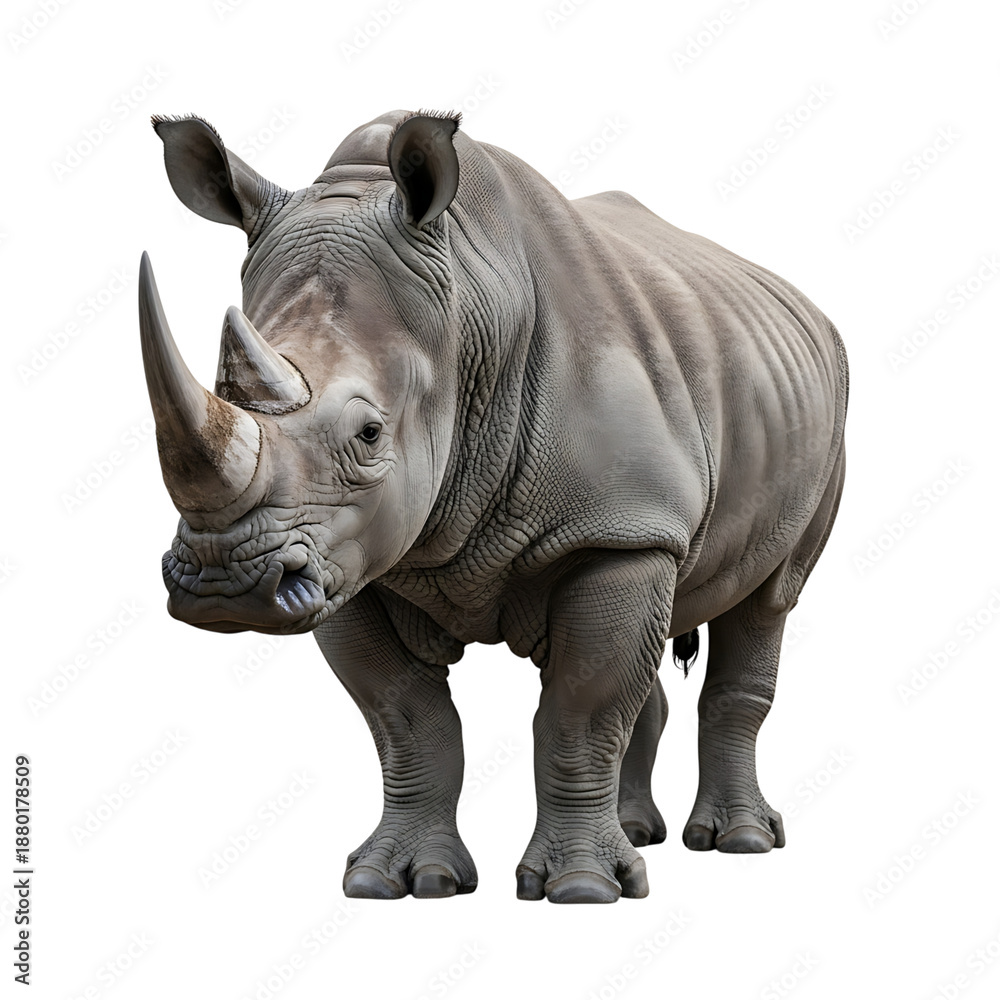 Obraz premium Majestic rhino standing proudly in a natural habitat