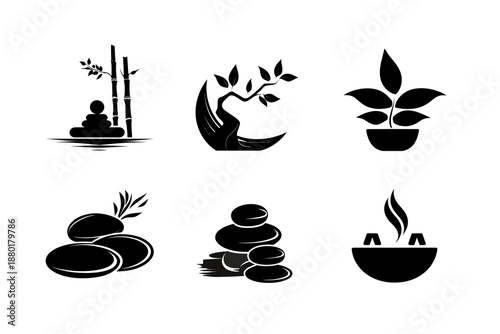 design an ICON for a SPA Aesthetics wellness are the key concepts West rustic western styling Plain isolated White background