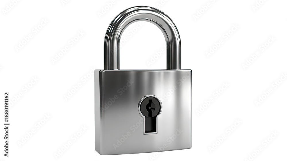 Naklejka premium Silver Padlock