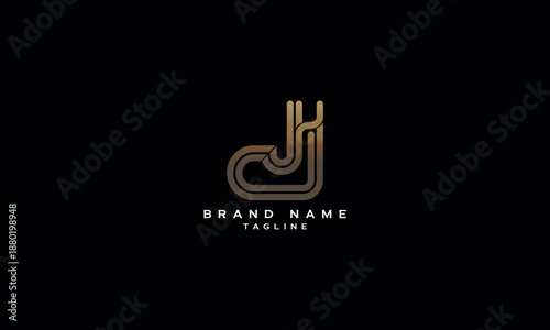 DH HD D AND H Abstract initial monogram letter alphabet logo design