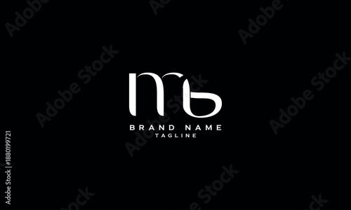 MB BM M AND B Abstract initial monogram letter alphabet logo design