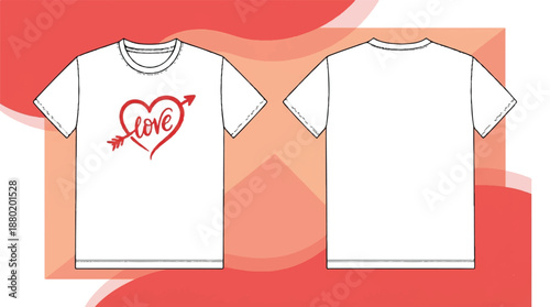 White Fashion Apparel Mockup Illustration for Custom Graphic Design Display