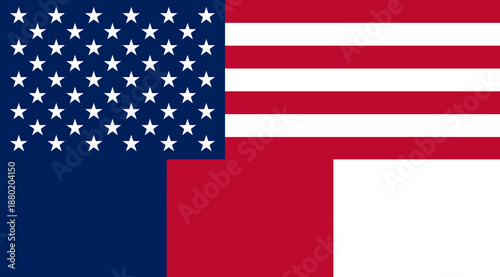 Bilde på lerret modified creative abstract flag design background of USA, creative abstract padd