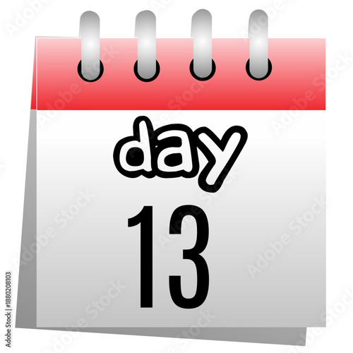 calendar day 13 reminder icon