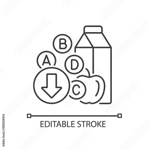 Tableau sur toile Vitamin deficiency linear icon