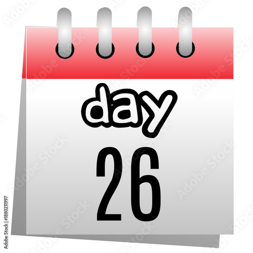 calendar day 26 reminder icon