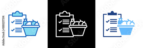 Diet Plan triple icon