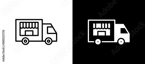 Food Truck blackwhite icon