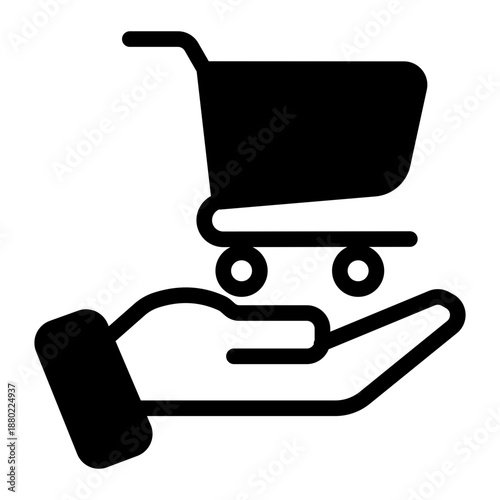 Retail Trolley Icon from Cyber Monday Icon Collection (Mixed Style)