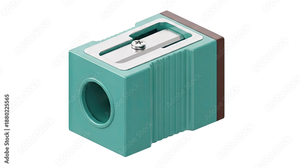 Fototapeta premium Teal and Brown Desk Pencil Sharpener