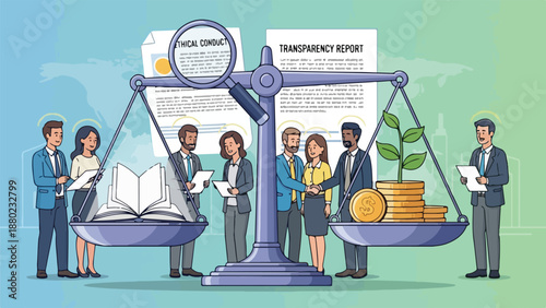 Business professionals weigh ethics and finance