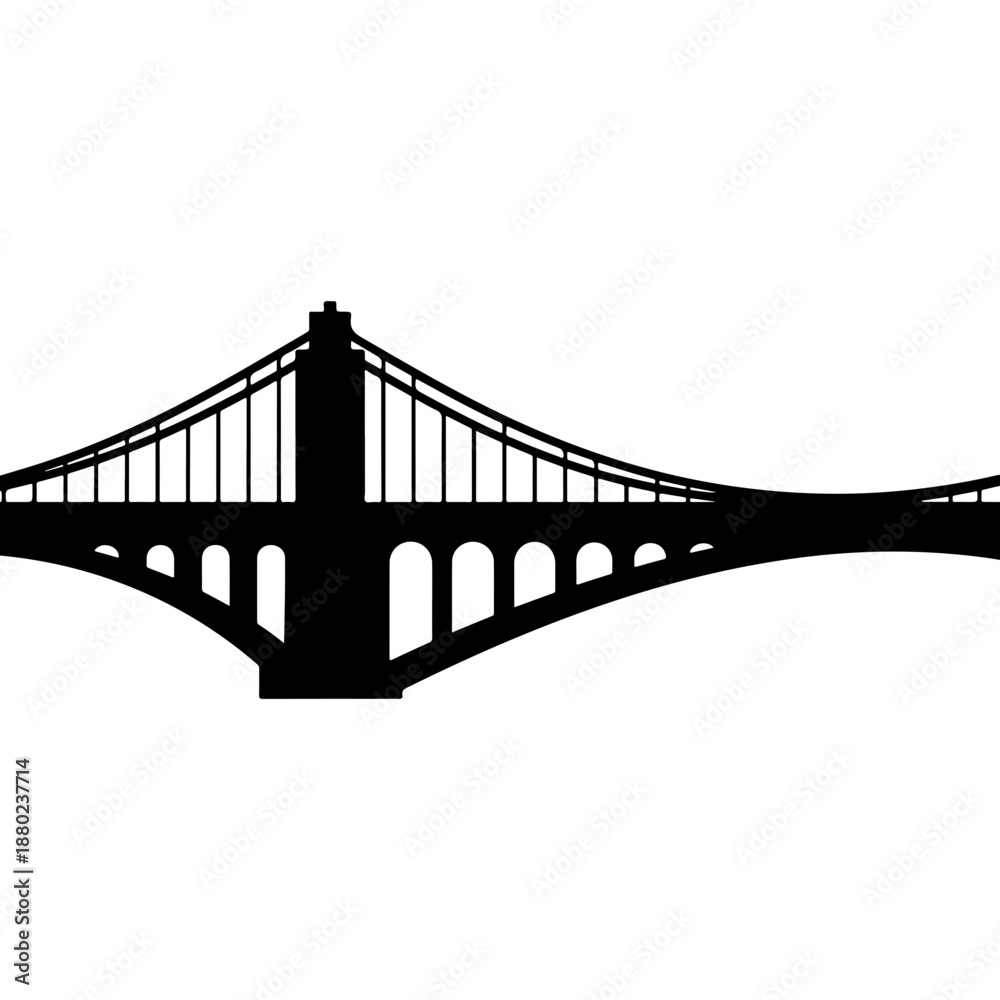 Fototapeta premium Bridge Silhouette Design