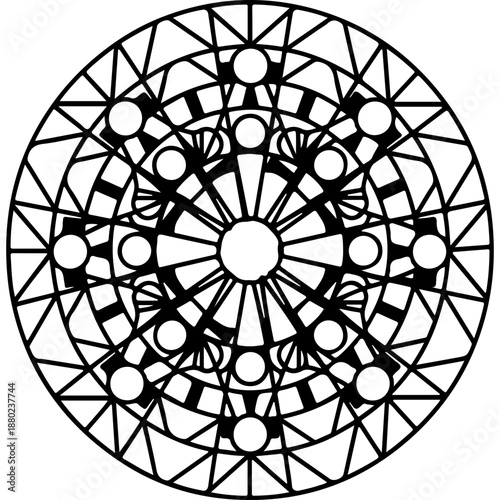 Intricate Circular Geometric Design