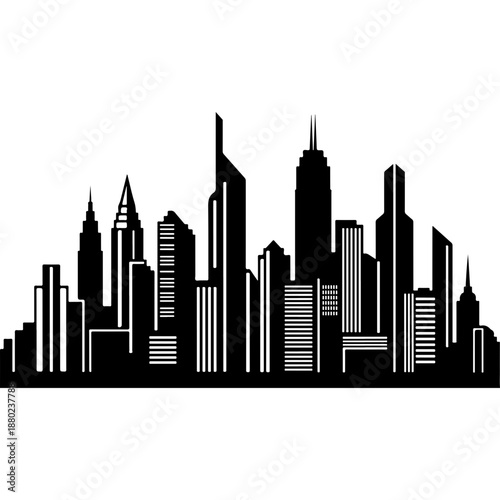 City Skyline Silhouette Design