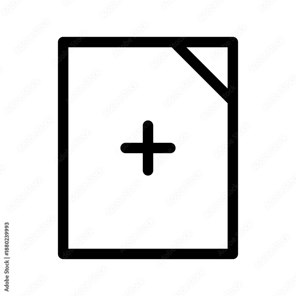 Obraz premium Add Document Icon Vector Symbol Design Illustration