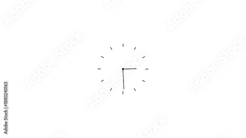 Slika na platnu Abstract clock icon illustration