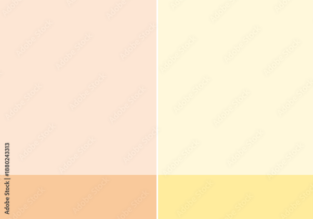 Obraz premium minimalist geometric split background of soft pastel orange and calming yellow shades, for modern design templates
