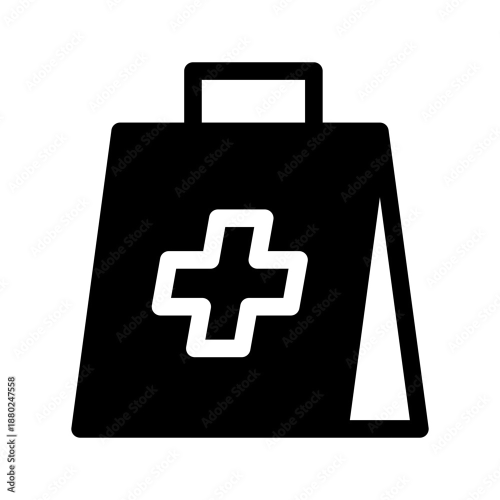 Obraz premium Pharmacy Bag Icon Vector Symbol Design Illustration