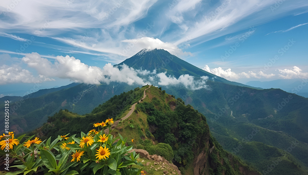 Fototapeta premium mountain landscape with clouds