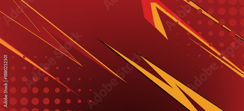 Abstract Red Sports Background Vector. International Sports Day Banner Illustration