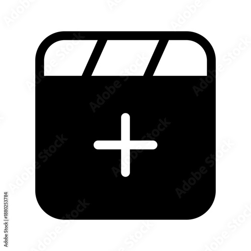 Add Video Icon Vector Symbol Design Illustration