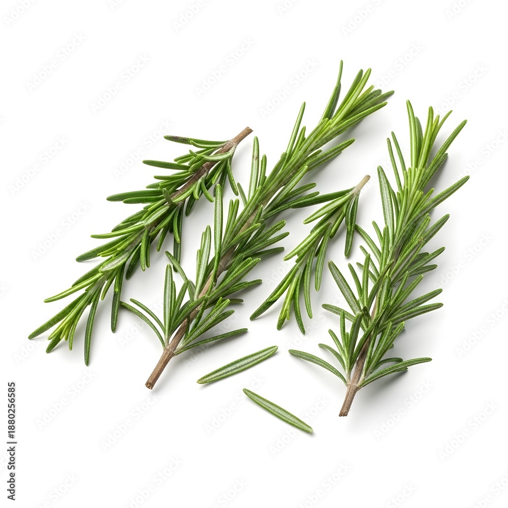Fototapeta premium Fresh rosemary sprigs with woody stems