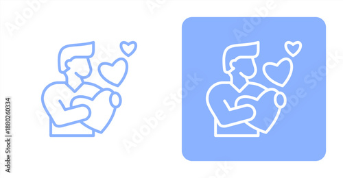 Honesty Line  Two-tone color and contrasting background icon illustration