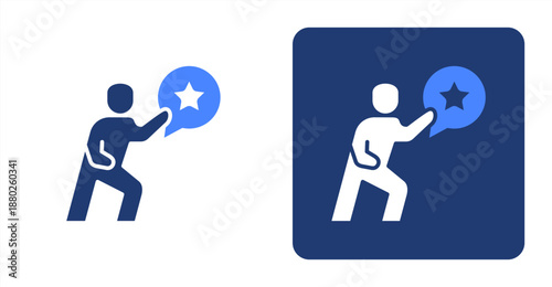 -Dignity Glyph Color  Two-tone color and contrasting background icon illustration