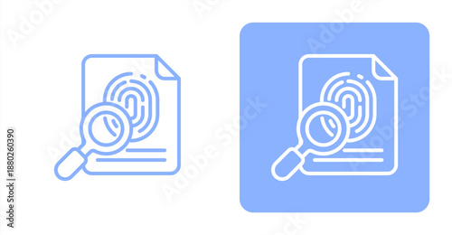 Evidence Line  Two-tone color and contrasting background icon illustration