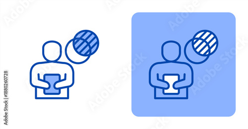 Transparency Line Color  Two-tone color and contrasting background icon illustration