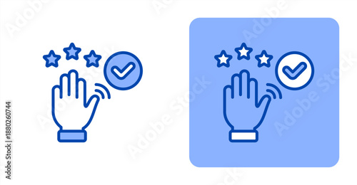 Accountability Line Color  Two-tone color and contrasting background icon illustration