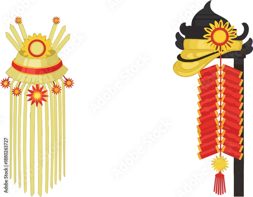 Traditional Chinese Hats and Headpieces Ornaments.