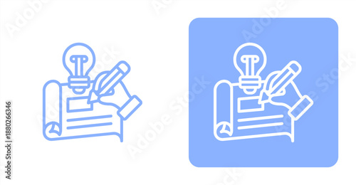 Prototyping Line  Two-tone color and contrasting background icon illustration