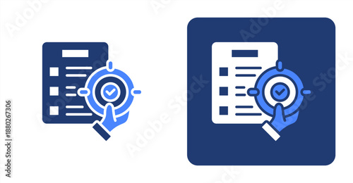 Focus Glyph Color  Two-tone color and contrasting background icon illustration