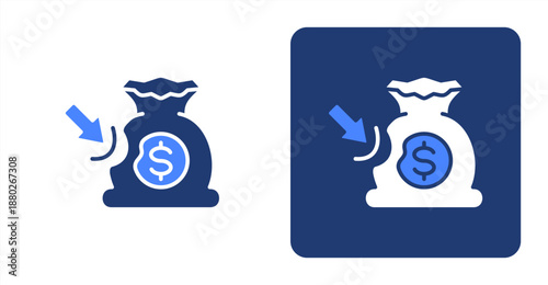 Resilience Glyph Color  Two-tone color and contrasting background icon illustration