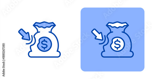 Resilience Line Color  Two-tone color and contrasting background icon illustration