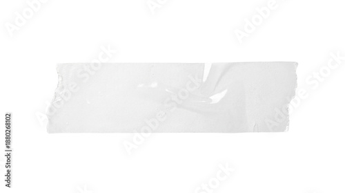 Clear Adhesive Tape Strip Isolated on White Background
