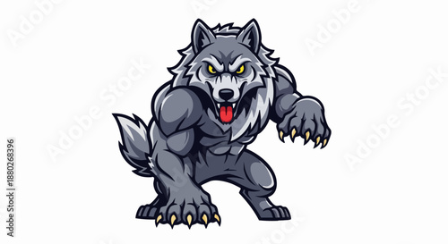 Powerful werewolf creature with sharp claws and menacing expression ready to attack.