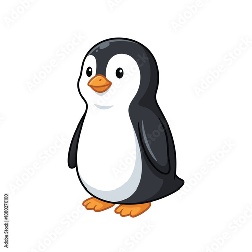 Cute Cartoon Penguin Illustration.