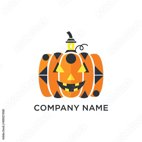 Halloween Pumpkin Graphic Design Element.
