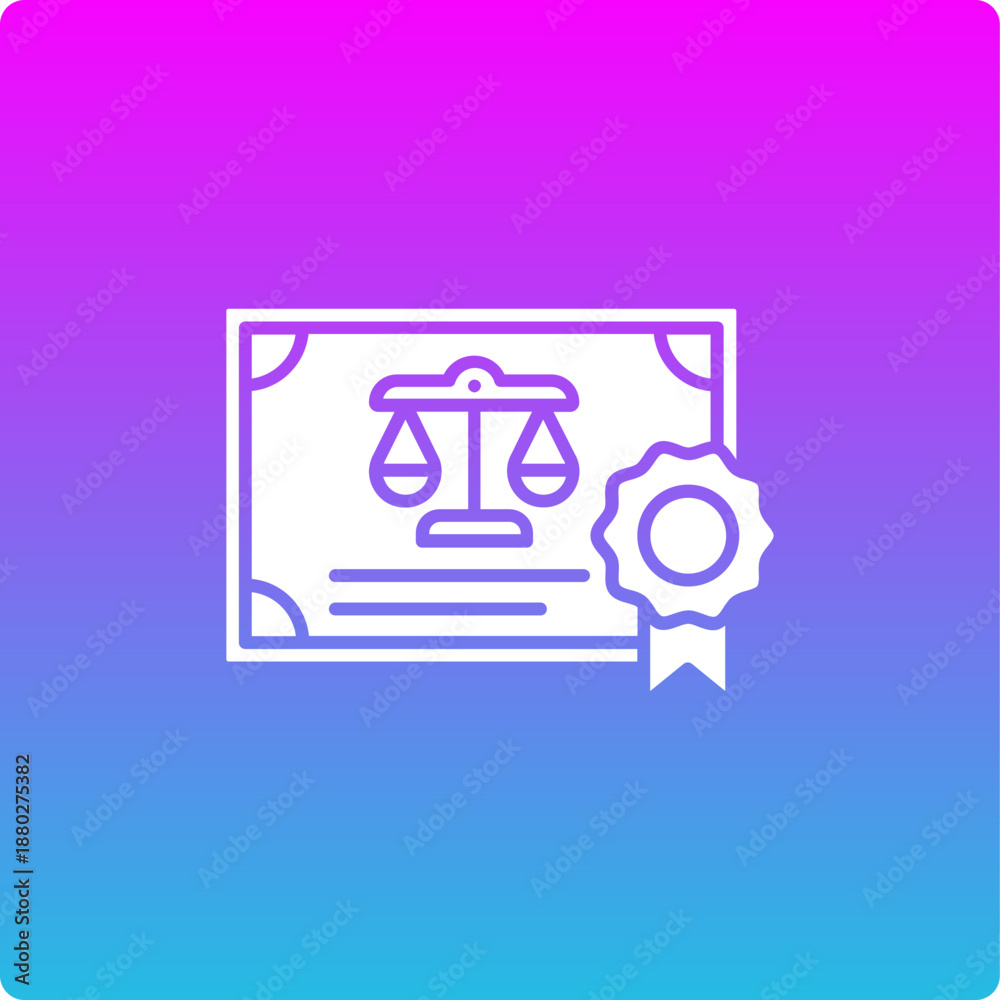 Obraz premium Certificate Icon