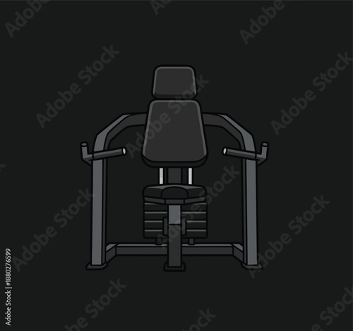Gym machine for chest press exercise.