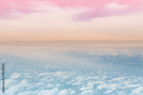 colorful panorama sunrise sky and beautiful morning cloudscape background